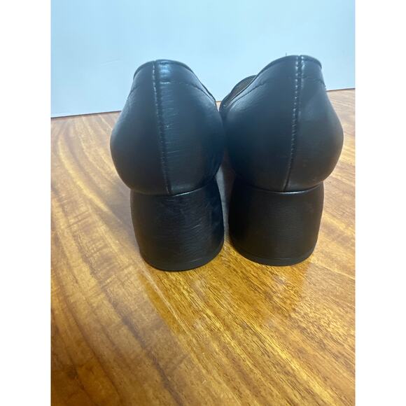 Roberto Festa Womens Black Heels Pumps Dress Shoes Block Heel Fringe Studded‎ 8 - Picture 6 of 16